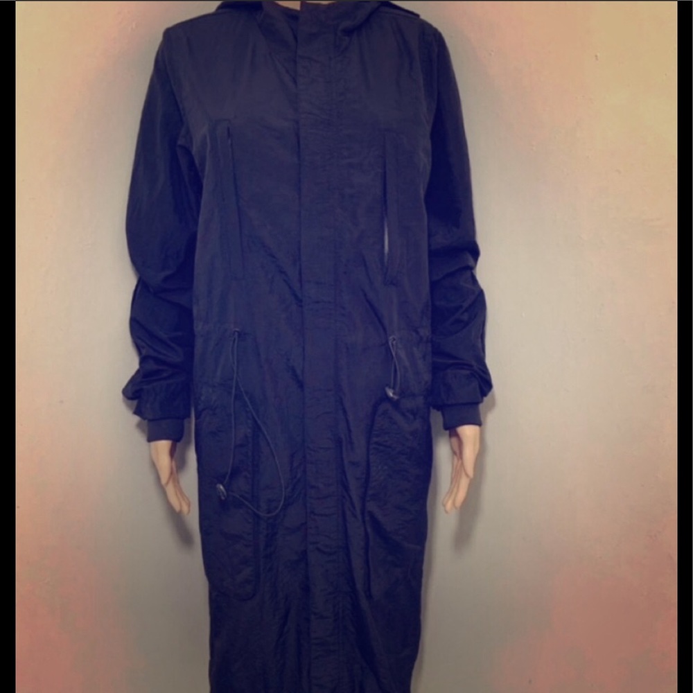 Control Sector Black Long Coat (with Hood)